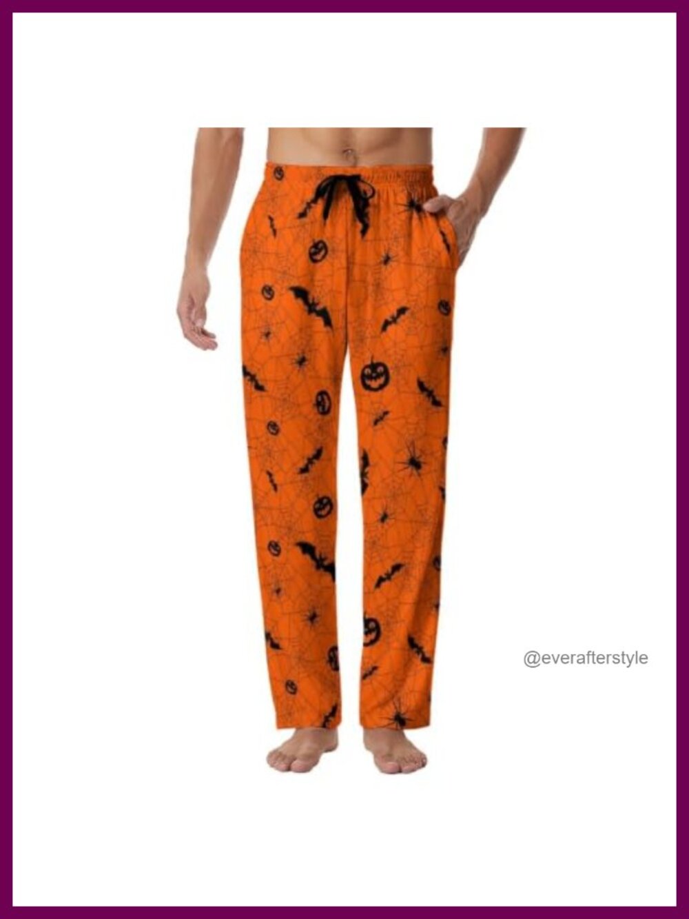 Men's Novelty Spider Pajama Pants Sleep Lounge Bottoms with Pockets